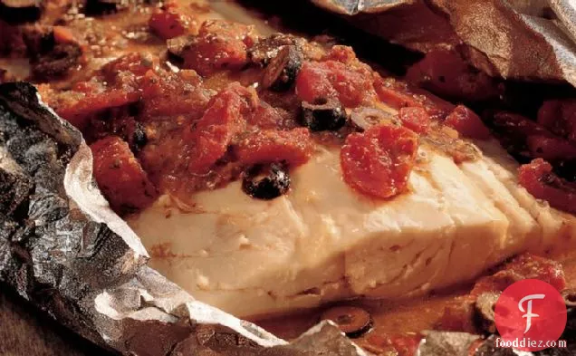 ग्रील्ड पेस्टो-मछली पन्नी पैक