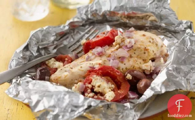 Grilled Mediterranean Chicken Foil Packs