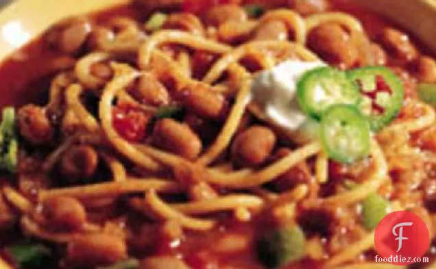Three-Alarm Spaghetti and Pinto Bean Chili