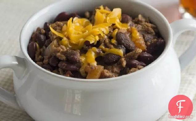 स्मोकी कद्दू बीयर मिर्च