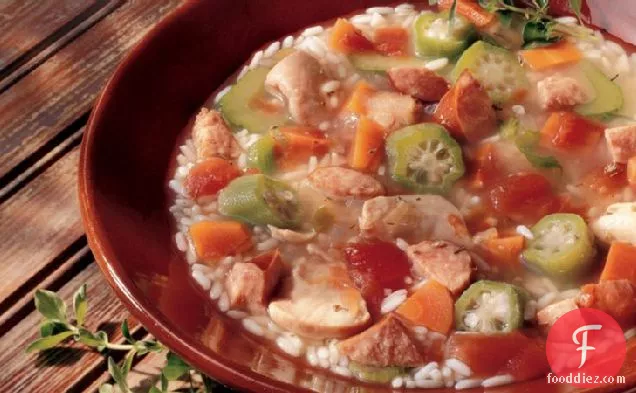 Slow-Cooker Chicken and Rice Gumbo Soup