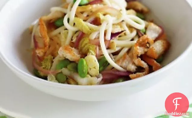 Chicken, Edamame, And Noodle Stir-fry
