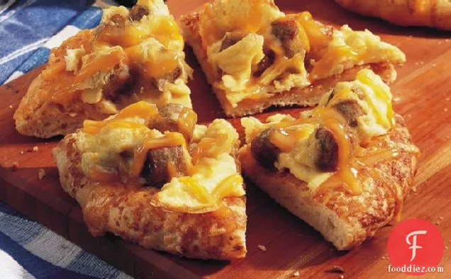 Sausage and Egg Breakfast Pizza