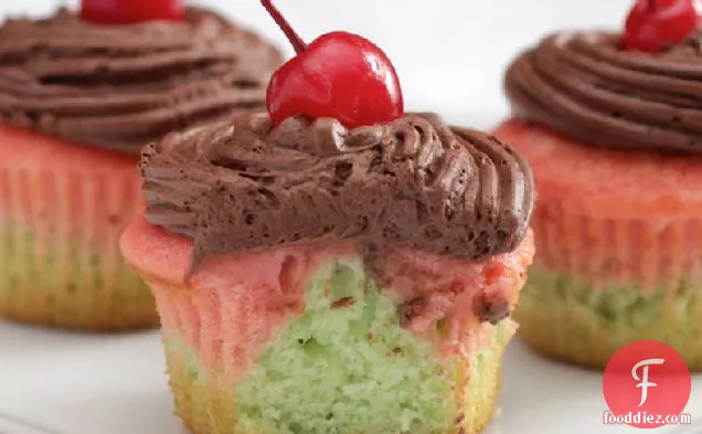 Italian Spumoni Cupcakes