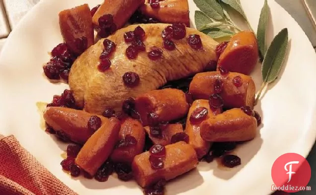Turkey Smothered with Maple Sweet Potatoes
