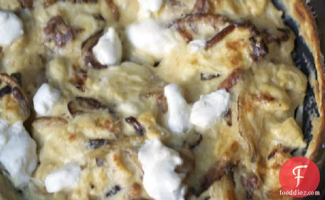 Caramelized Onion, Pancetta and Goat Cheese Frittata