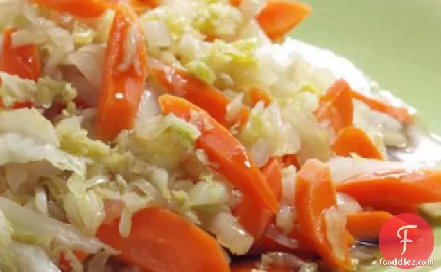 Napa Cabbage And Carrots With Rice Wine Oyster Sauce Recipe
