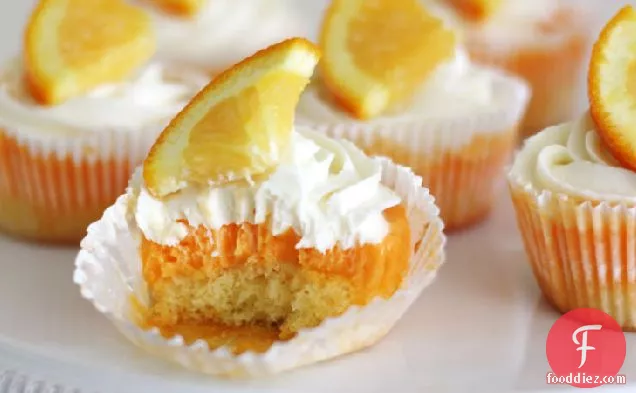 Creamy Orange Sherbet Cupcakes