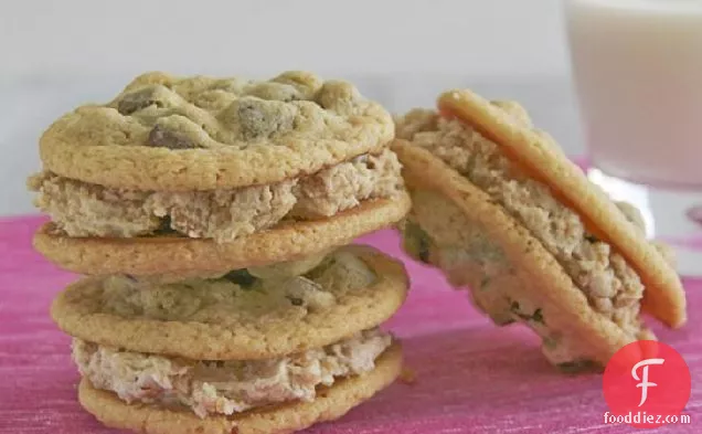 Oatmeal Cookie Cream Chocolate Chip Cookie Sandwiches