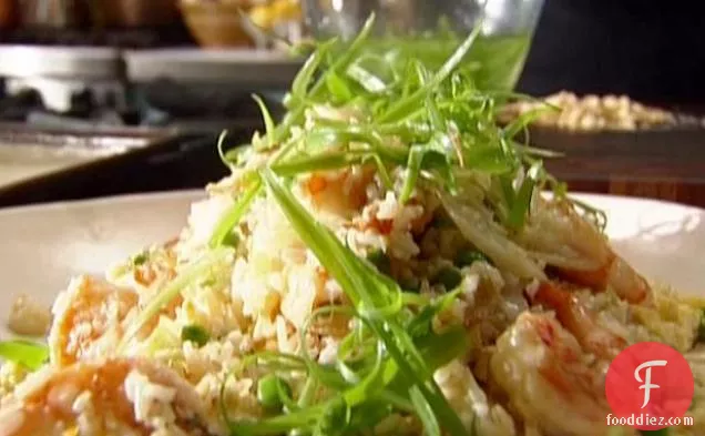 Shrimp and Egg Fried Rice with Napa Cabbage