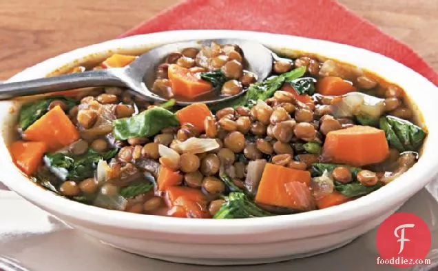 Slow-Cooker Lentil and Spinach Soup