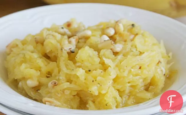 Spaghetti Squash with Parmesan and Pine Nuts
