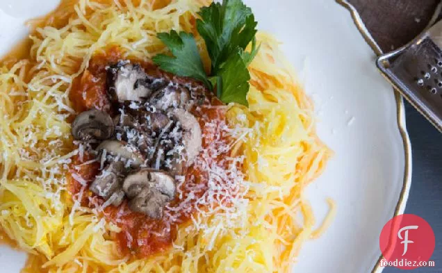 Spaghetti Squash with Mushrooms and Marinara