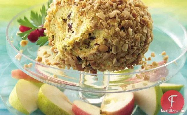 Curried Cheese Ball with Fruit
