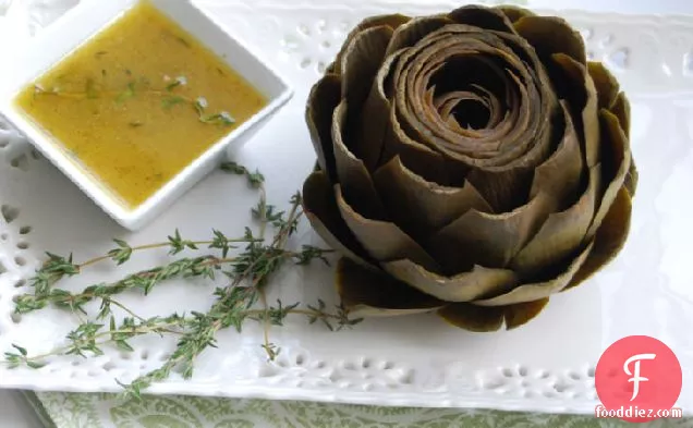 Whole Artichokes with Lemon-Thyme Dipping Sauce