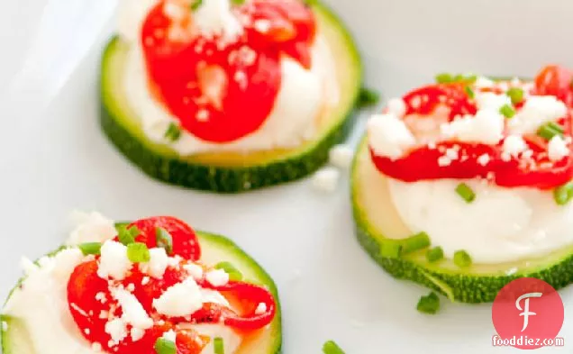 Zucchini and Roasted Red Pepper Bites