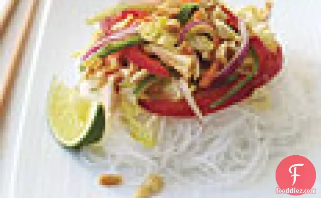 Thai Chicken Salad with Rice Noodles