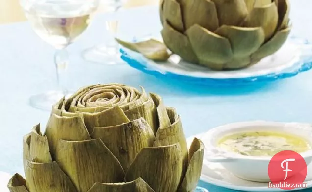 Artichokes with Rosemary Sauce