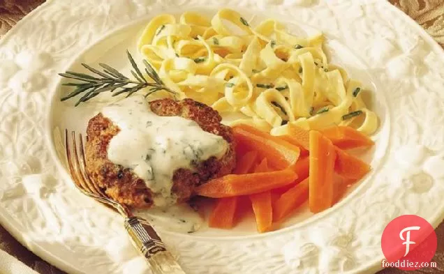 Lamb Burgers with Rosemary-Mint Sauce