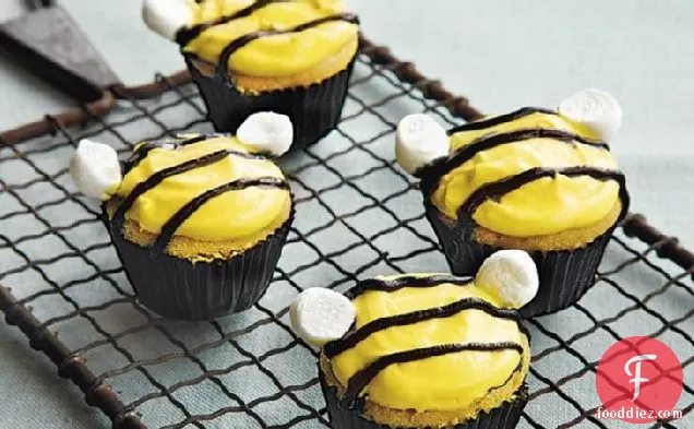Orange Honeybee Mini Cupcakes