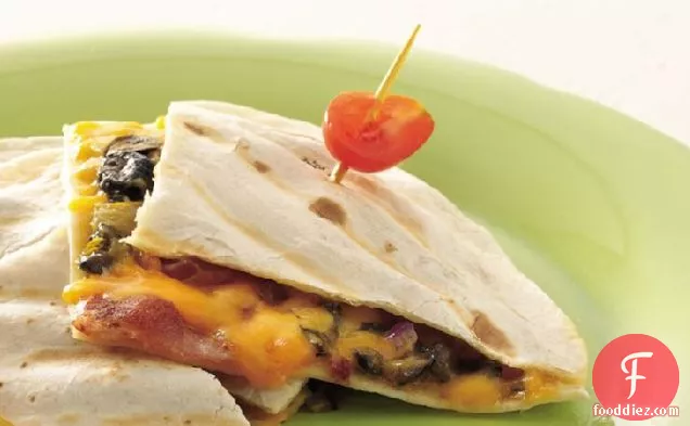 Chile, Cheese and Bacon Quesadillas