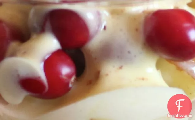 Zabaglione-Topped Cranberries and Pears