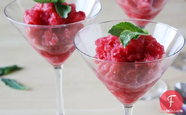 Champagne-Raspberry Granitas