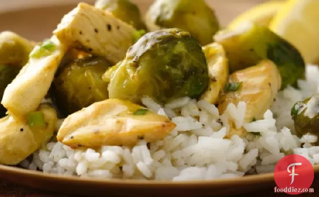 Spicy Lemon Chicken with Brussels Sprouts