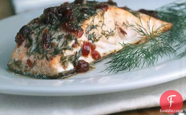 Alder-roasted Salmon with Dill and Cranberries