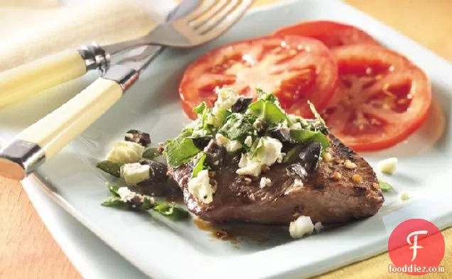 Grilled Greek-Style Steak (Cooking for 2)