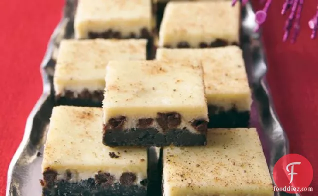 Chocolate-Eggnog Cheesecake Squares