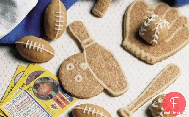 Cinnamon Football Cookies