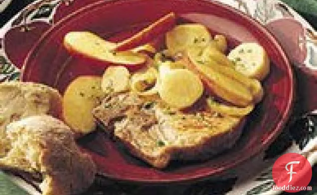 Pork with Apple and Parsnips