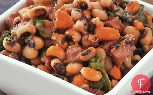 Slow-Cooker Black Eyed Peas and Greens