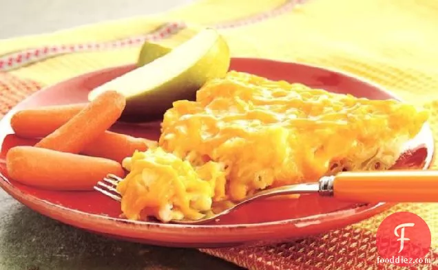 Impossibly Easy Mac and Cheese Pie