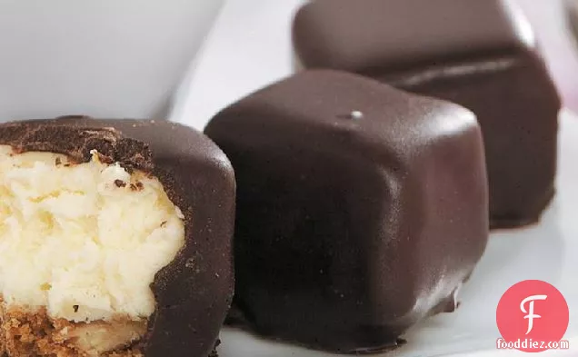 Chocolate-Covered Cheesecake Bites