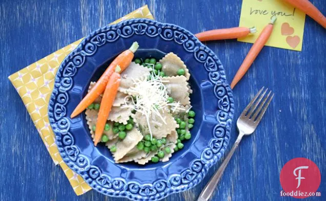 Ravioli And Peas In A Lemon-butter Sauce
