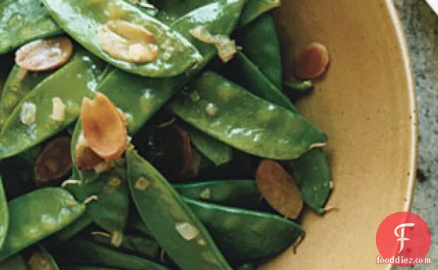 Snow Peas With Toasted Almonds
