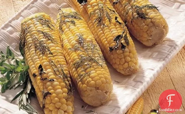 Baked Corn on the Cob with Herbs