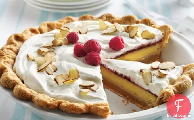 Raspberry-Lemon Cream Pie with Almond Crust