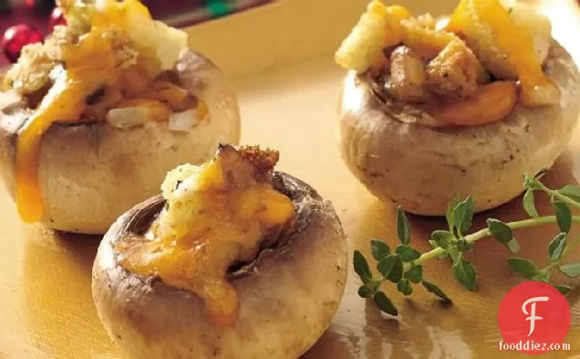 Cheddar-Stuffed Mushrooms