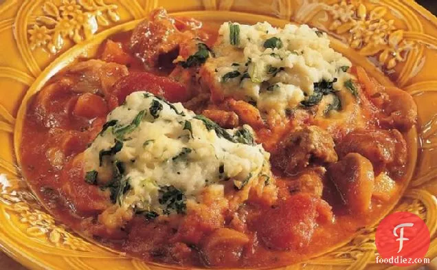 Italian Stew with Spinach Dumplings
