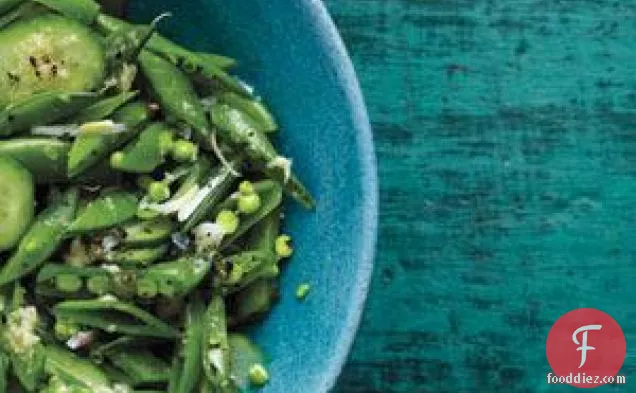 Snap Peas With Cucumber And Ginger