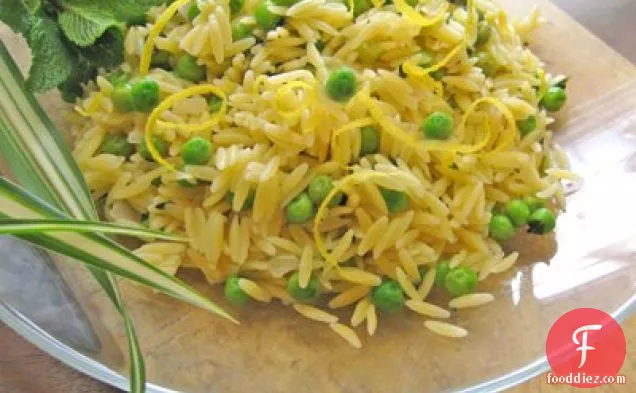 Orzo And Peas With Mint And Lemon Zest