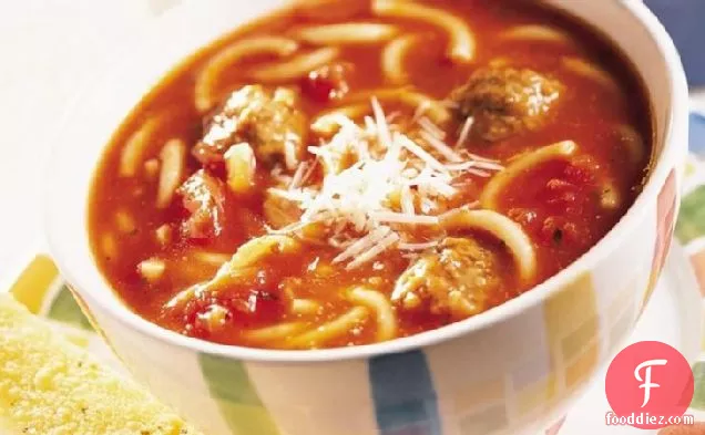 Spaghetti and Meatball Soup