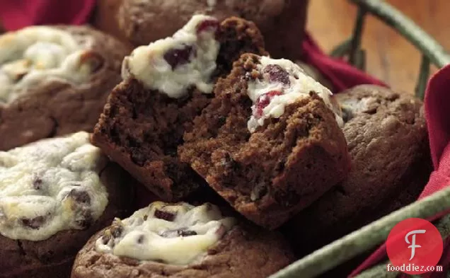 Double-Chocolate Cranberry Muffins