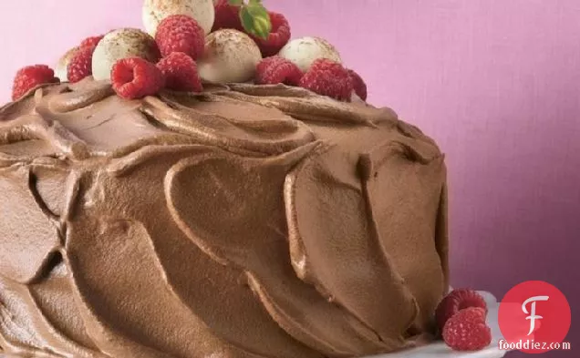 चॉकलेट मूस-रास्पबेरी केक