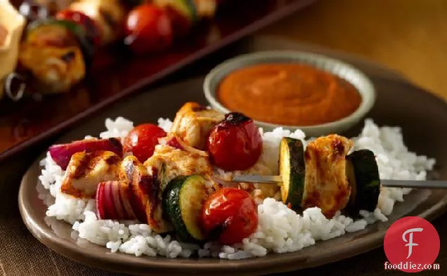 Chipotle Chicken and Vegetable Skewers