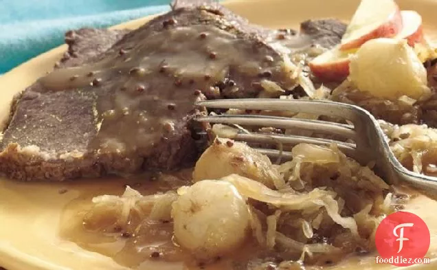 Bavarian-Style Beef Roast and Sauerkraut