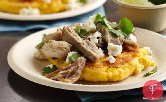 Arepas with Corn and Pulled Pork